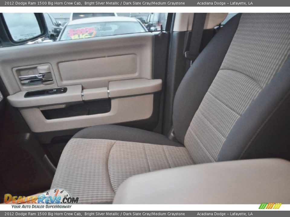 2012 Dodge Ram 1500 Big Horn Crew Cab Bright Silver Metallic / Dark Slate Gray/Medium Graystone Photo #27