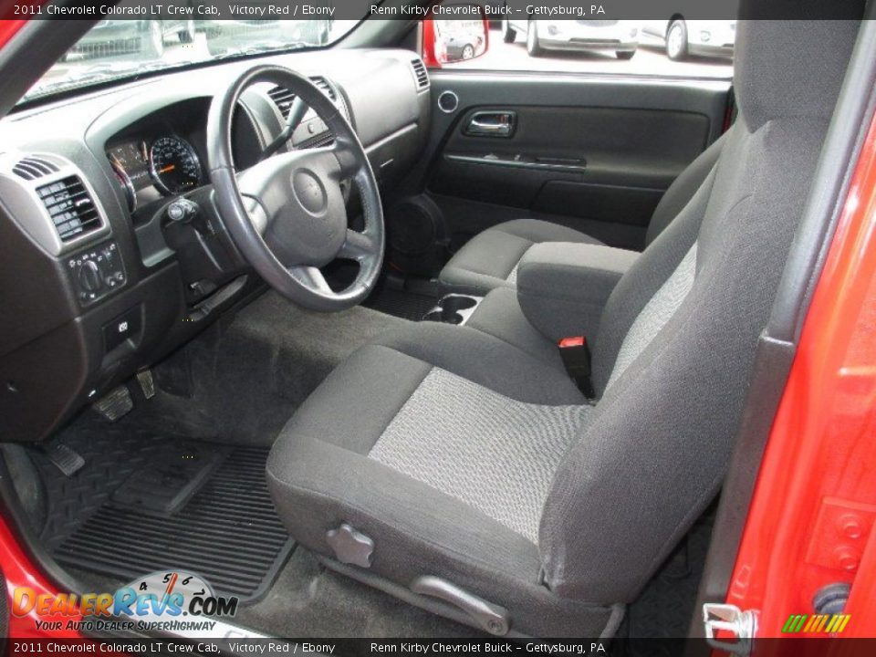 Ebony Interior - 2011 Chevrolet Colorado LT Crew Cab Photo #19