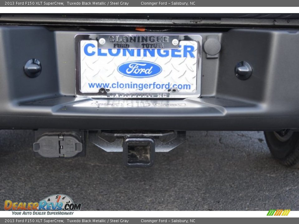 2013 Ford F150 XLT SuperCrew Tuxedo Black Metallic / Steel Gray Photo #21