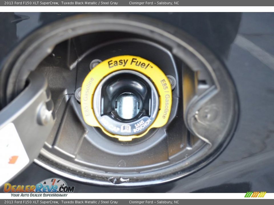 2013 Ford F150 XLT SuperCrew Tuxedo Black Metallic / Steel Gray Photo #23