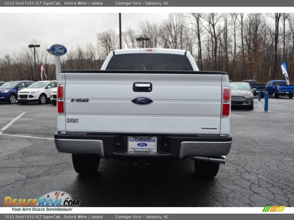 2013 Ford F150 XLT SuperCab Oxford White / Adobe Photo #4