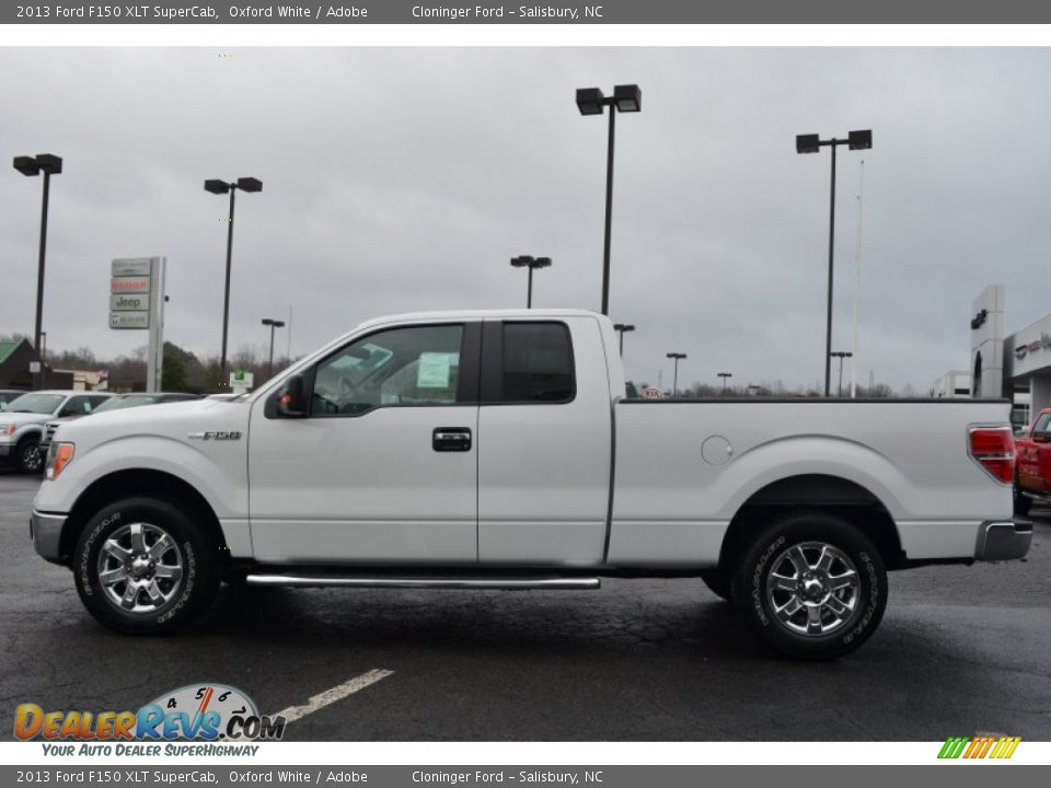 2013 Ford F150 XLT SuperCab Oxford White / Adobe Photo #5