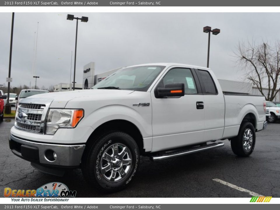 2013 Ford F150 XLT SuperCab Oxford White / Adobe Photo #6
