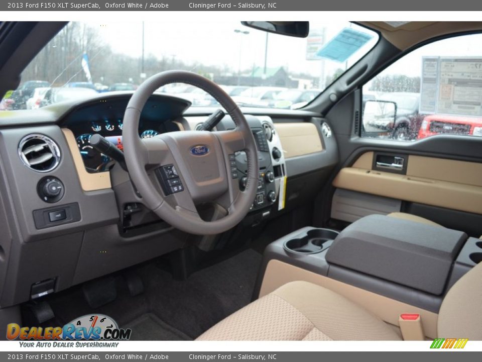 2013 Ford F150 XLT SuperCab Oxford White / Adobe Photo #11