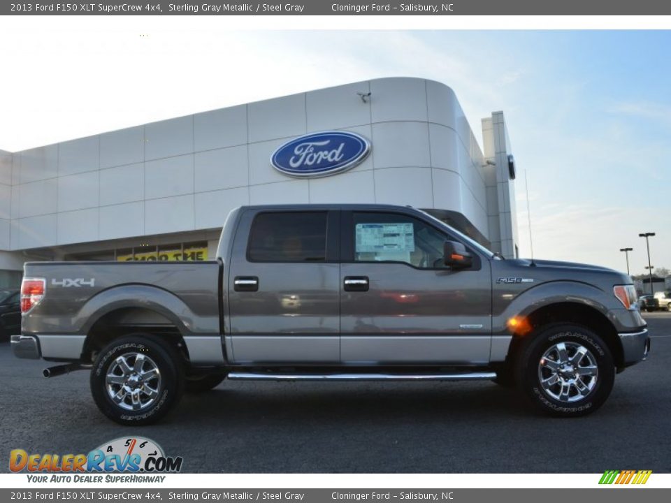 2013 Ford F150 XLT SuperCrew 4x4 Sterling Gray Metallic / Steel Gray Photo #2