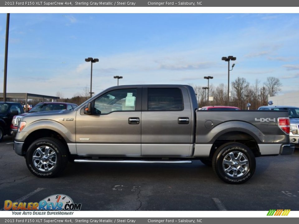 2013 Ford F150 XLT SuperCrew 4x4 Sterling Gray Metallic / Steel Gray Photo #6