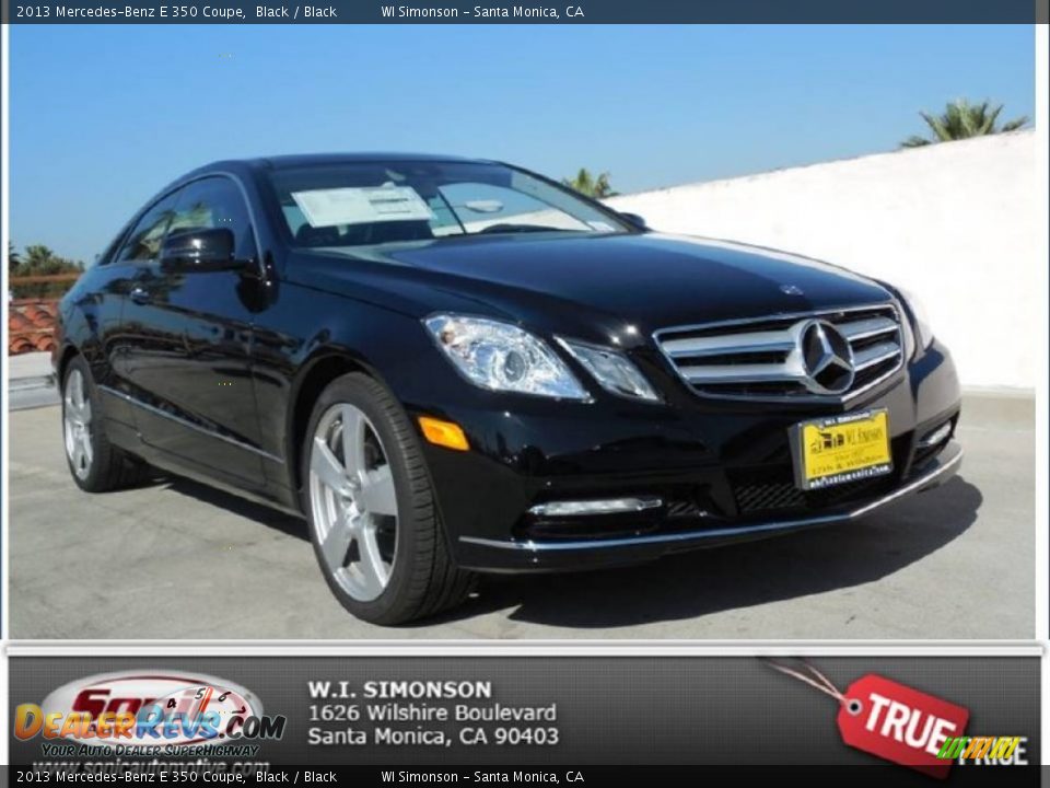 2013 Mercedes-Benz E 350 Coupe Black / Black Photo #1