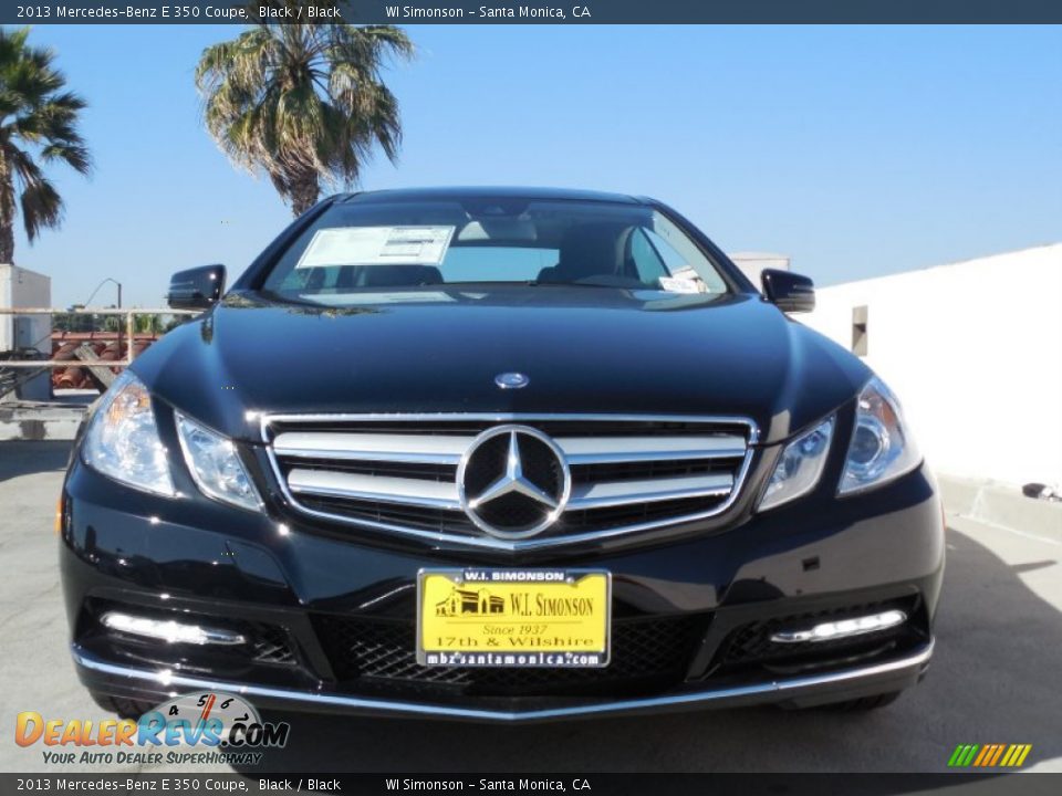 2013 Mercedes-Benz E 350 Coupe Black / Black Photo #2