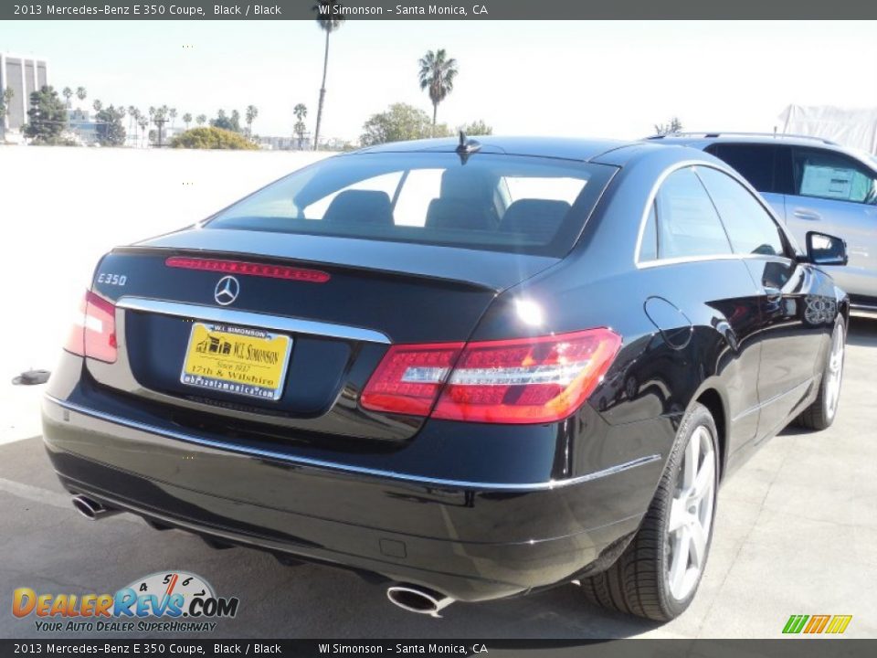 2013 Mercedes-Benz E 350 Coupe Black / Black Photo #4