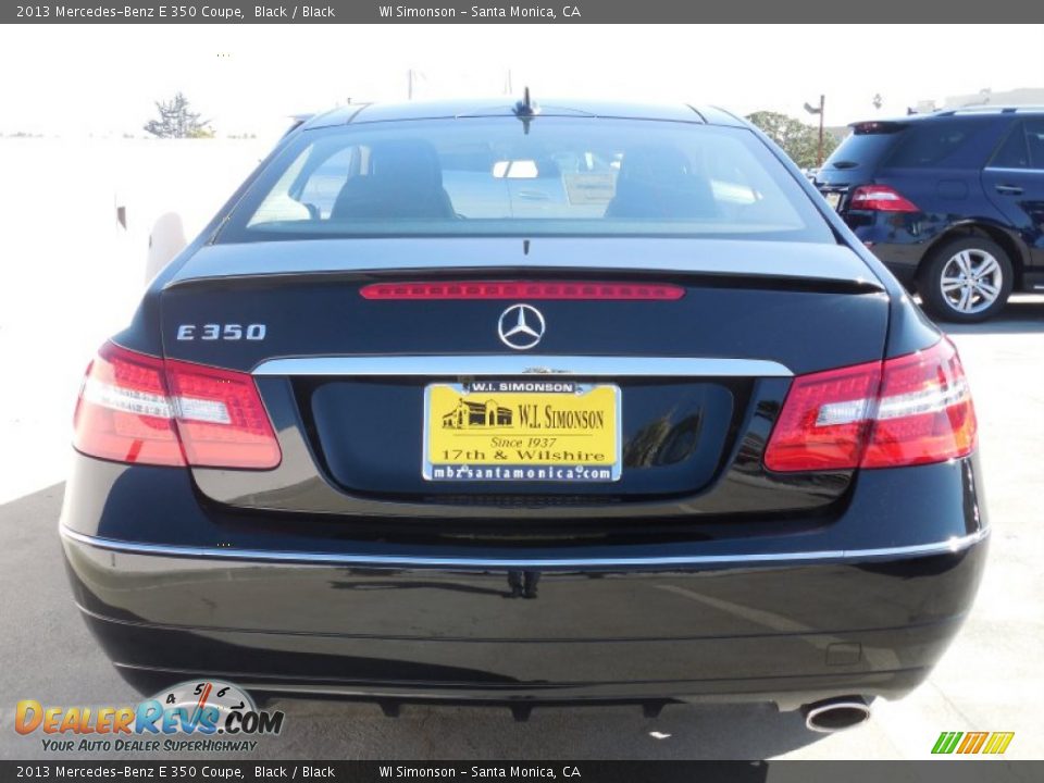 2013 Mercedes-Benz E 350 Coupe Black / Black Photo #5