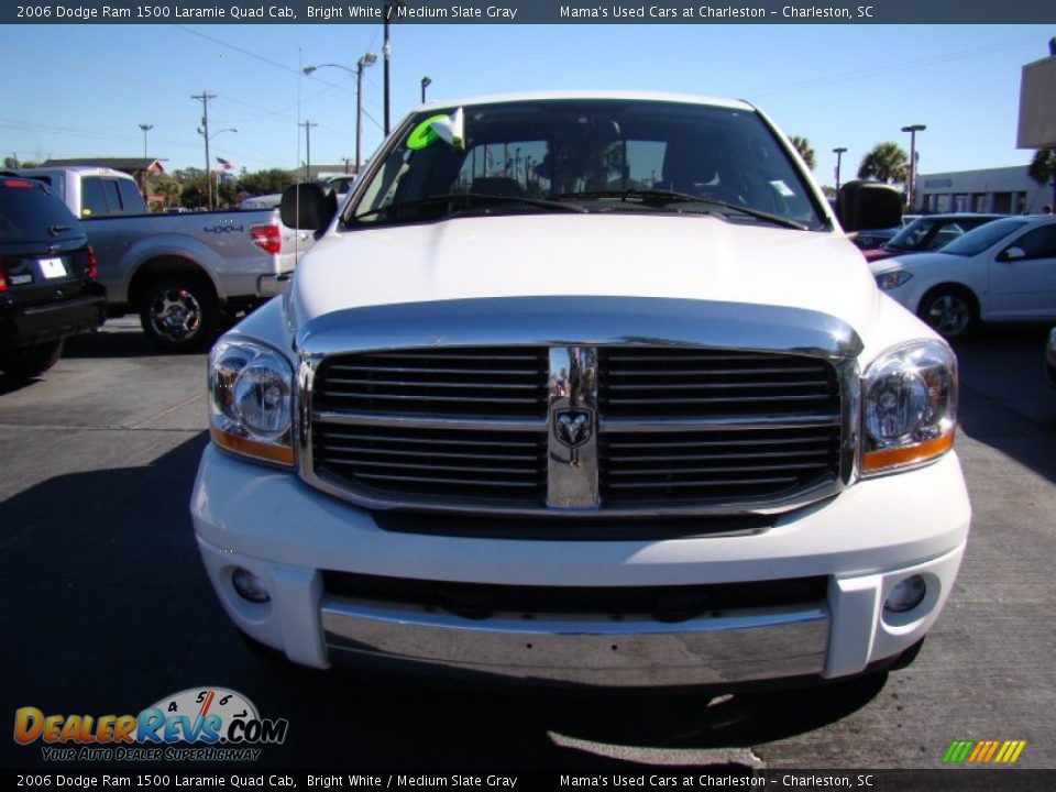 2006 Dodge Ram 1500 Laramie Quad Cab Bright White / Medium Slate Gray Photo #4