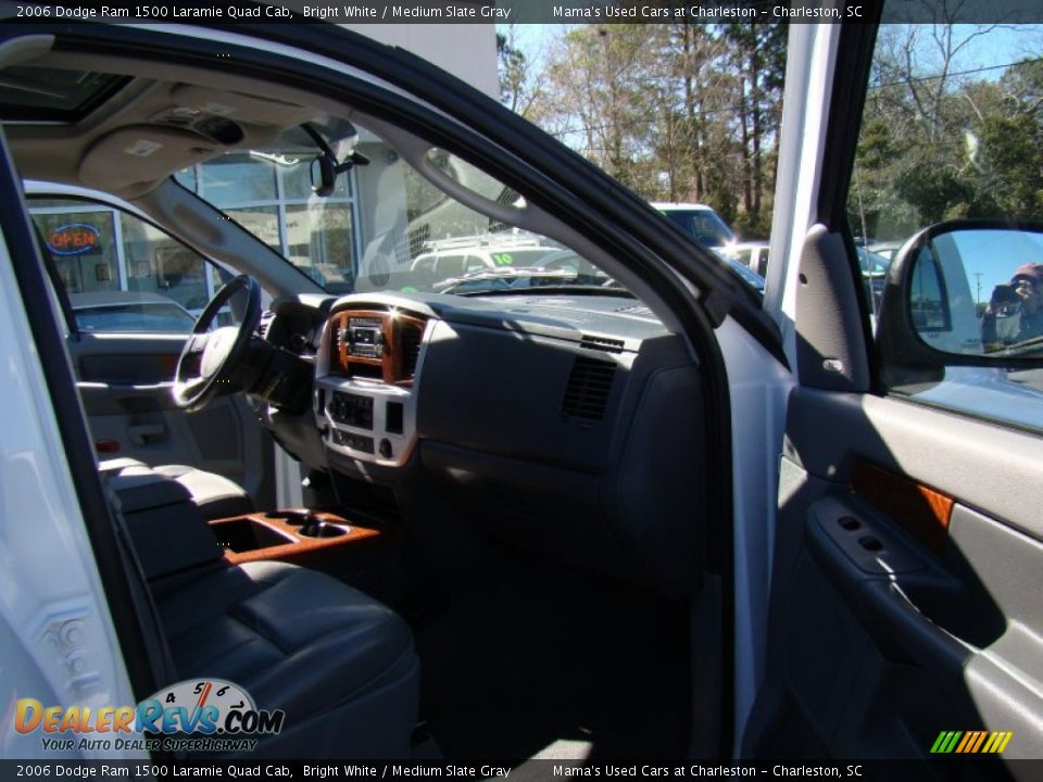 2006 Dodge Ram 1500 Laramie Quad Cab Bright White / Medium Slate Gray Photo #11