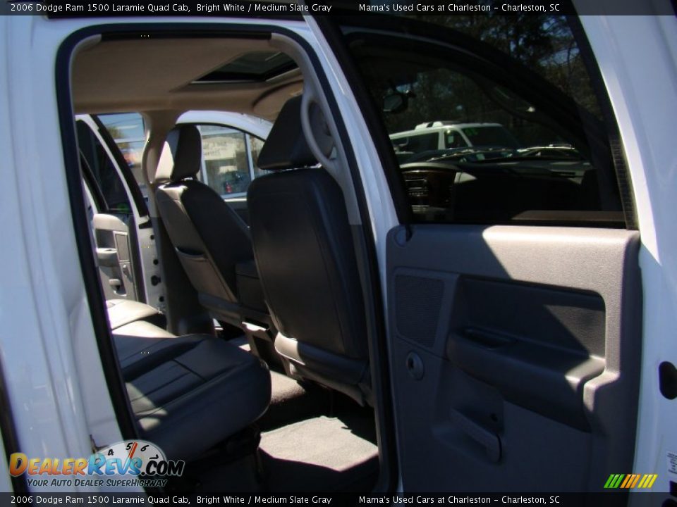 2006 Dodge Ram 1500 Laramie Quad Cab Bright White / Medium Slate Gray Photo #12