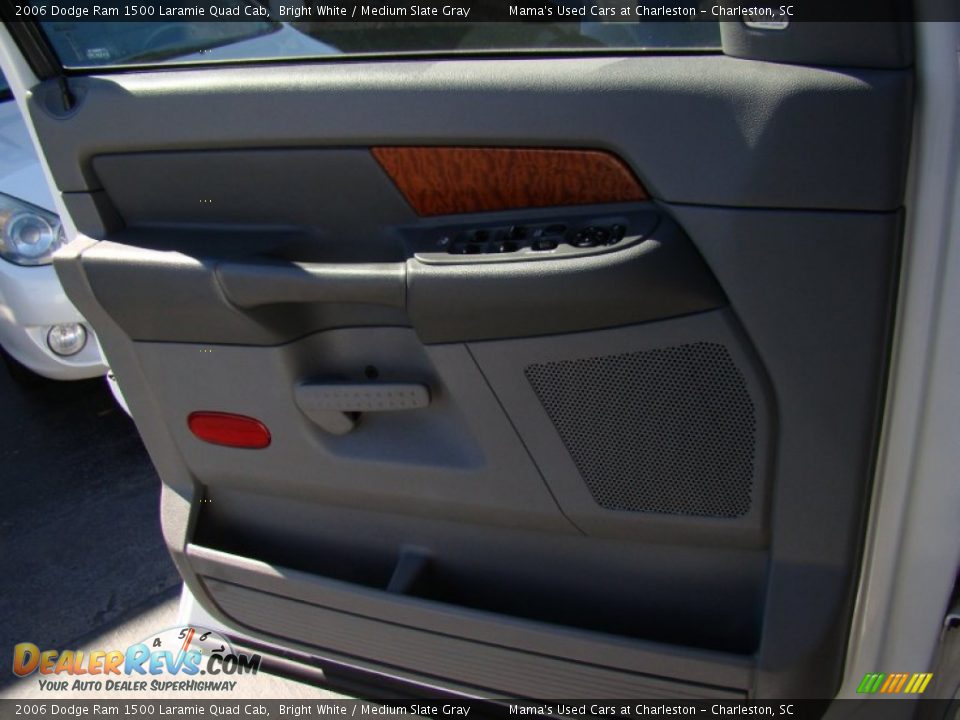 2006 Dodge Ram 1500 Laramie Quad Cab Bright White / Medium Slate Gray Photo #14