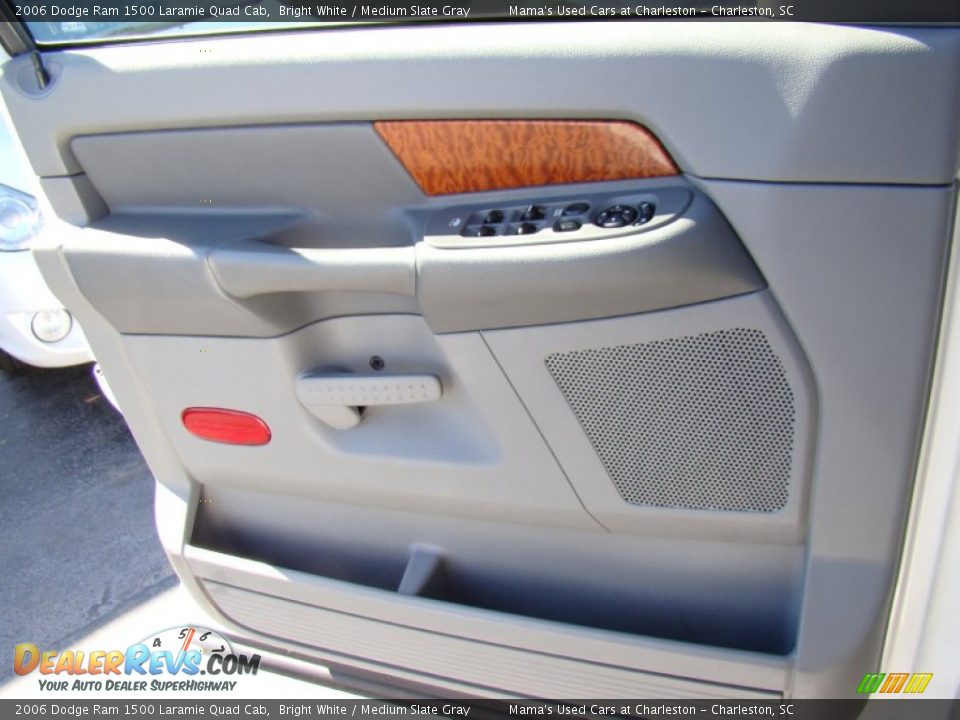 2006 Dodge Ram 1500 Laramie Quad Cab Bright White / Medium Slate Gray Photo #15