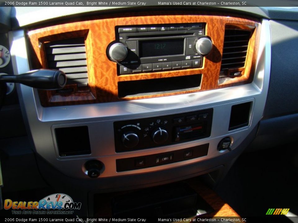 2006 Dodge Ram 1500 Laramie Quad Cab Bright White / Medium Slate Gray Photo #16