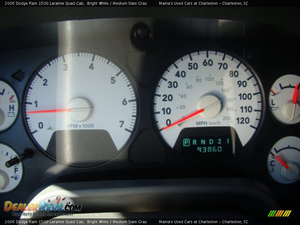 2006 Dodge Ram 1500 Laramie Quad Cab Bright White / Medium Slate Gray Photo #20
