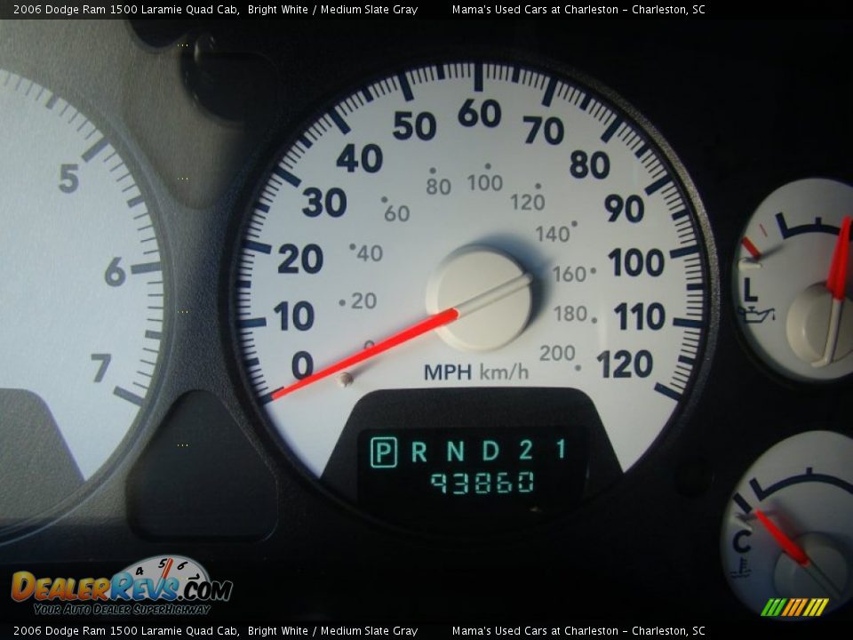 2006 Dodge Ram 1500 Laramie Quad Cab Bright White / Medium Slate Gray Photo #21