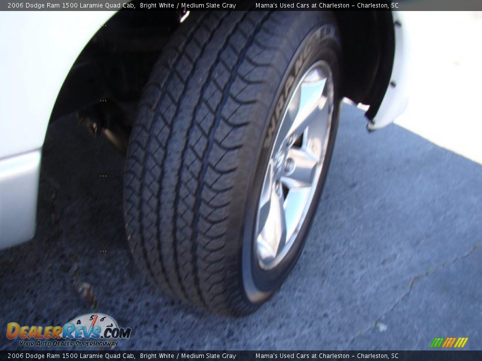 2006 Dodge Ram 1500 Laramie Quad Cab Bright White / Medium Slate Gray Photo #22