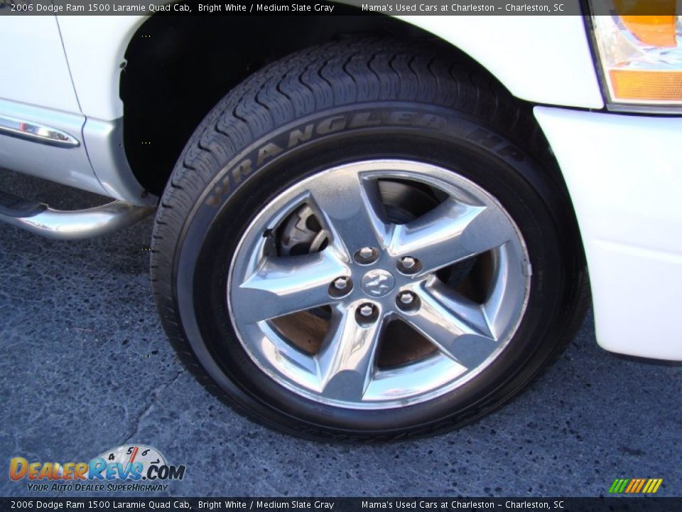 2006 Dodge Ram 1500 Laramie Quad Cab Bright White / Medium Slate Gray Photo #23