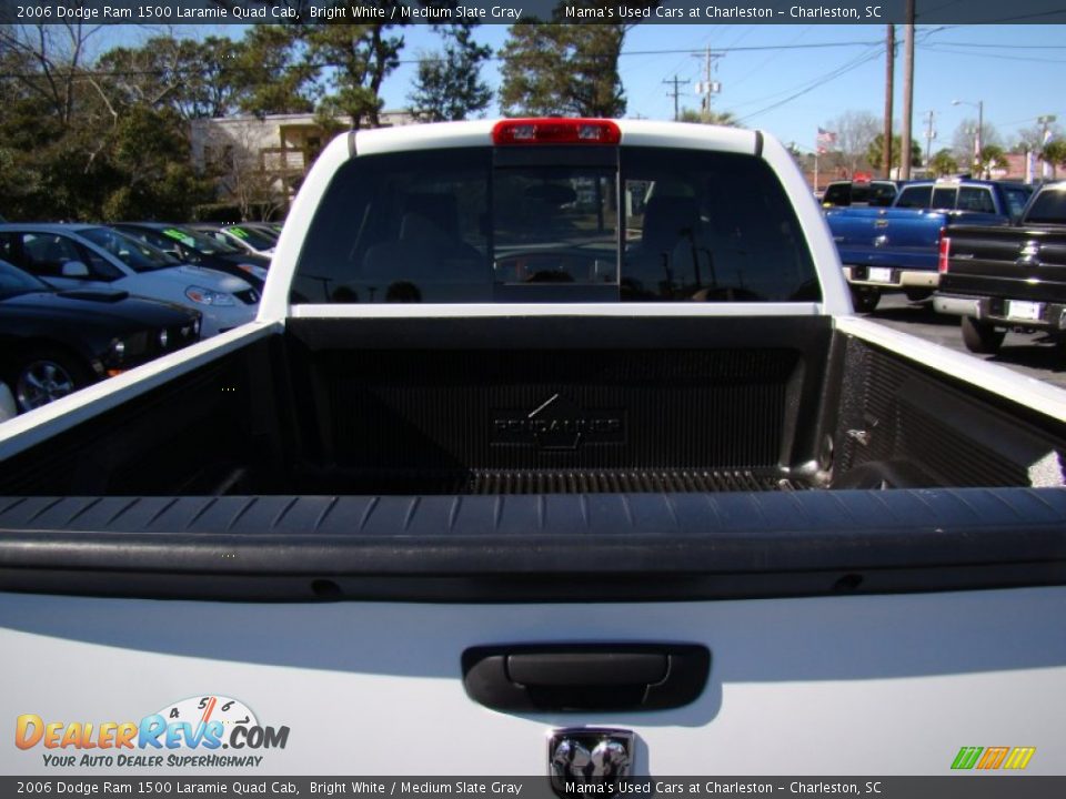 2006 Dodge Ram 1500 Laramie Quad Cab Bright White / Medium Slate Gray Photo #27
