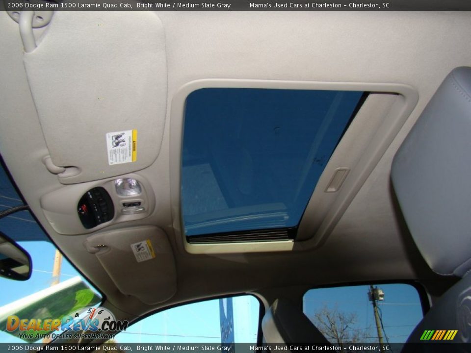 2006 Dodge Ram 1500 Laramie Quad Cab Bright White / Medium Slate Gray Photo #29