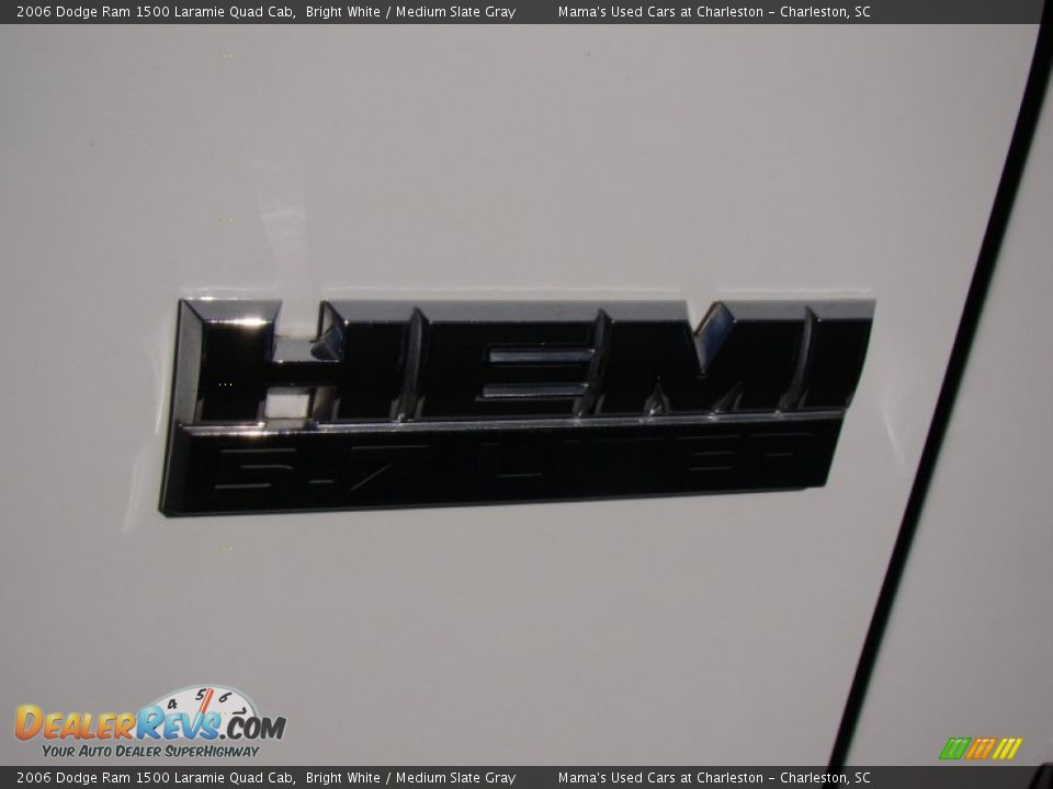 2006 Dodge Ram 1500 Laramie Quad Cab Bright White / Medium Slate Gray Photo #32