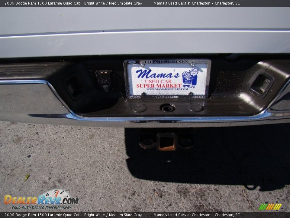 2006 Dodge Ram 1500 Laramie Quad Cab Bright White / Medium Slate Gray Photo #34