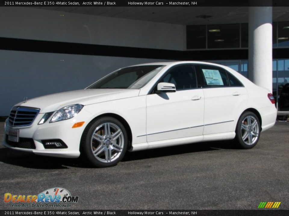 2011 Mercedes-Benz E 350 4Matic Sedan Arctic White / Black Photo #1