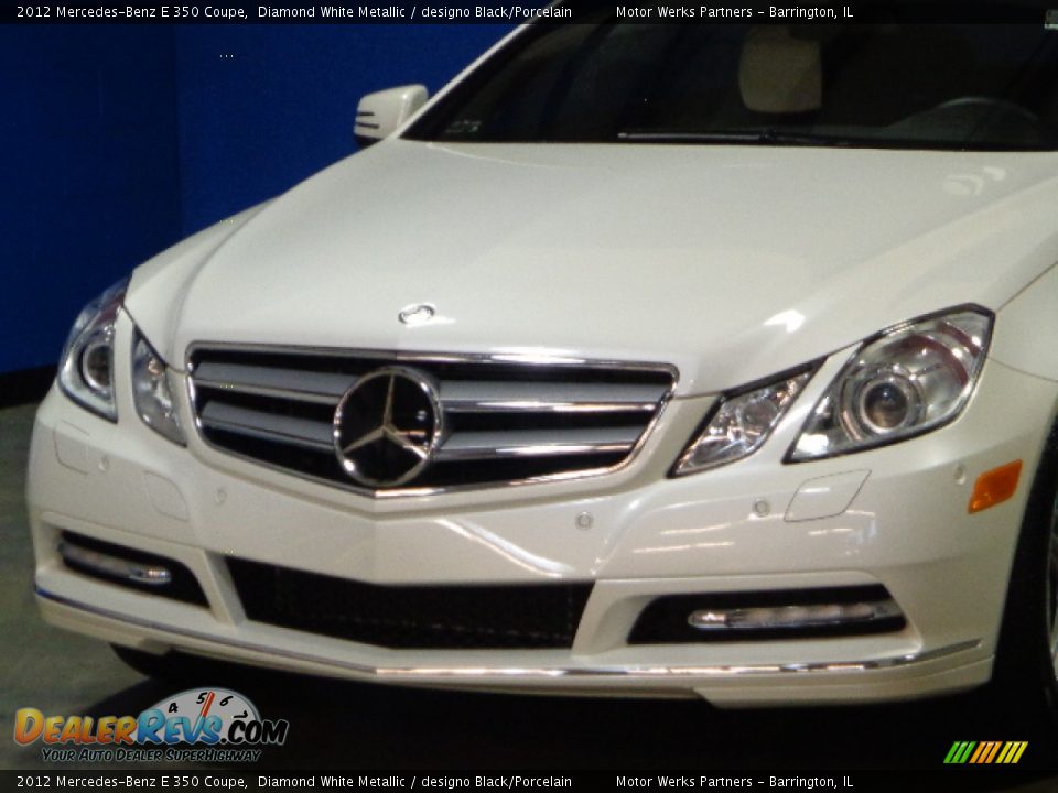 2012 Mercedes-Benz E 350 Coupe Diamond White Metallic / designo Black/Porcelain Photo #3