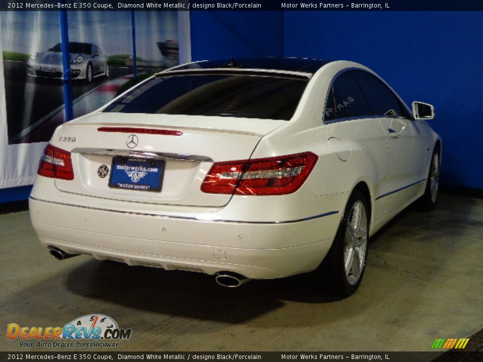 2012 Mercedes-Benz E 350 Coupe Diamond White Metallic / designo Black/Porcelain Photo #9