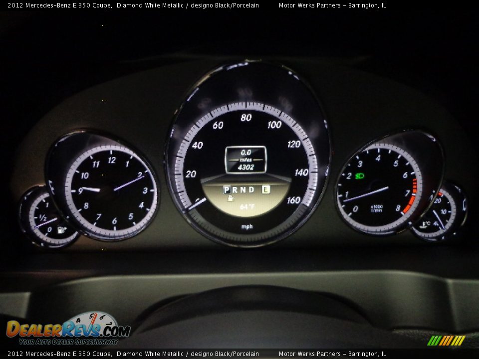 2012 Mercedes-Benz E 350 Coupe Diamond White Metallic / designo Black/Porcelain Photo #13