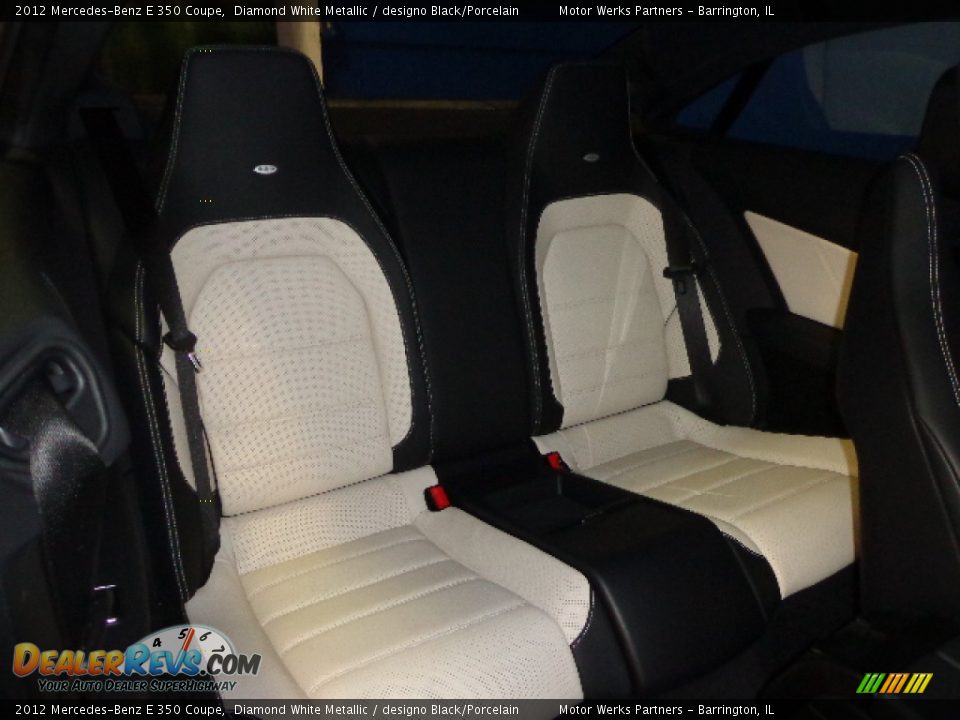 2012 Mercedes-Benz E 350 Coupe Diamond White Metallic / designo Black/Porcelain Photo #24