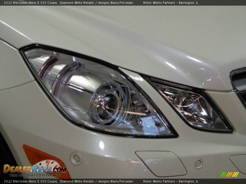 2012 Mercedes-Benz E 350 Coupe Diamond White Metallic / designo Black/Porcelain Photo #27