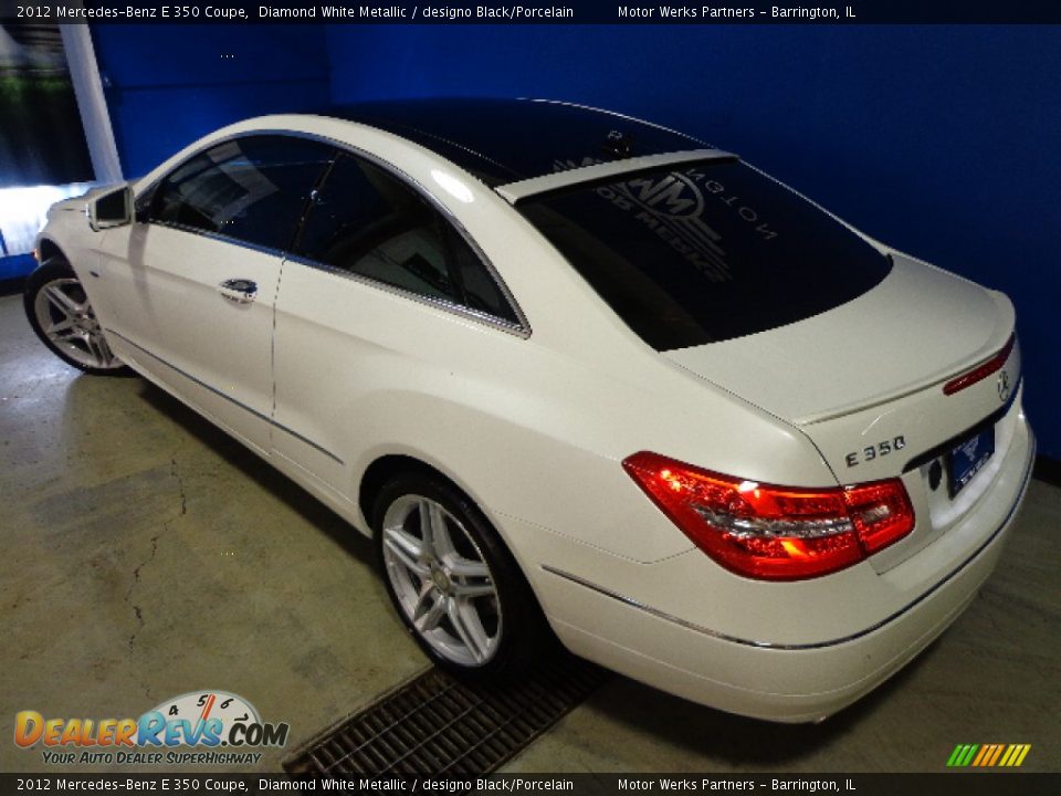 2012 Mercedes-Benz E 350 Coupe Diamond White Metallic / designo Black/Porcelain Photo #35