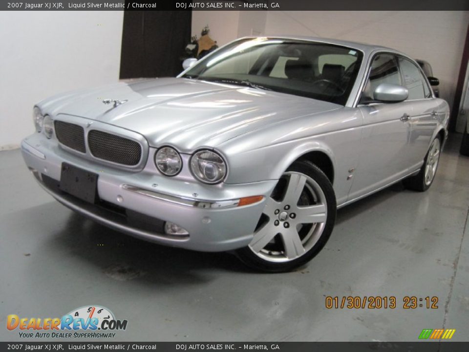 2007 Jaguar XJ XJR Liquid Silver Metallic / Charcoal Photo #1