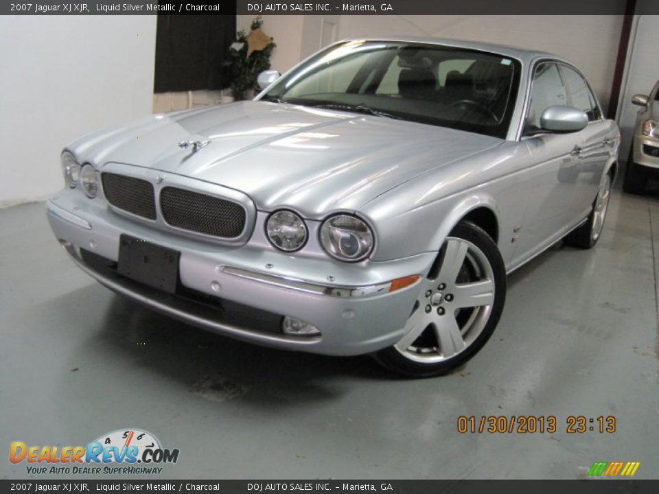 2007 Jaguar XJ XJR Liquid Silver Metallic / Charcoal Photo #2
