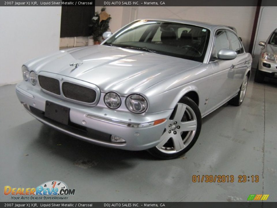 2007 Jaguar XJ XJR Liquid Silver Metallic / Charcoal Photo #3