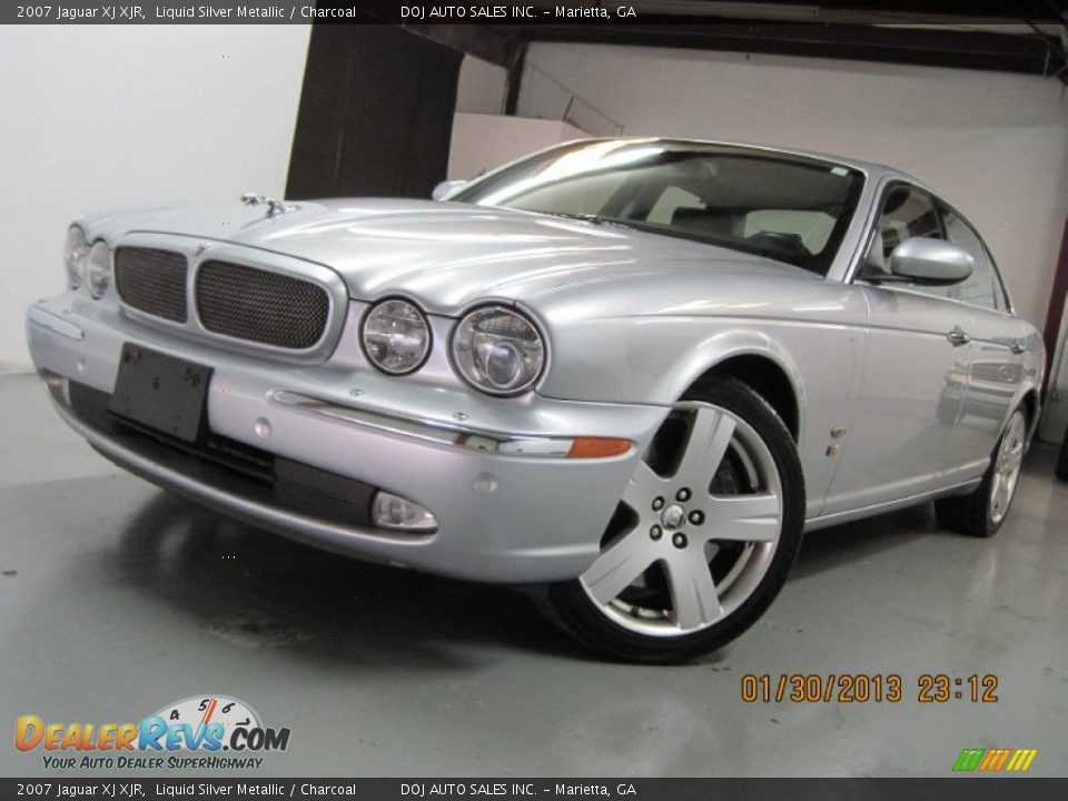2007 Jaguar XJ XJR Liquid Silver Metallic / Charcoal Photo #4