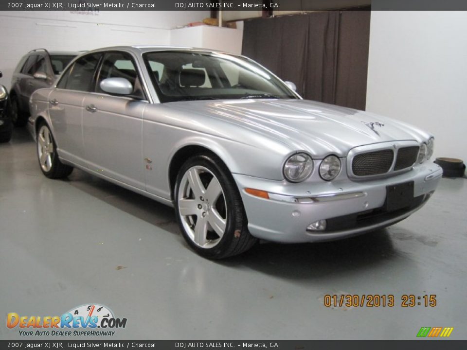 2007 Jaguar XJ XJR Liquid Silver Metallic / Charcoal Photo #7