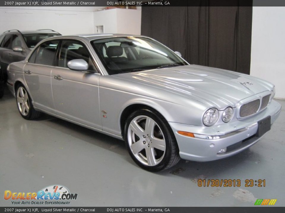 2007 Jaguar XJ XJR Liquid Silver Metallic / Charcoal Photo #9