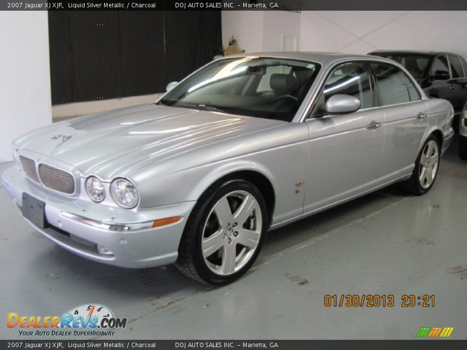 2007 Jaguar XJ XJR Liquid Silver Metallic / Charcoal Photo #10