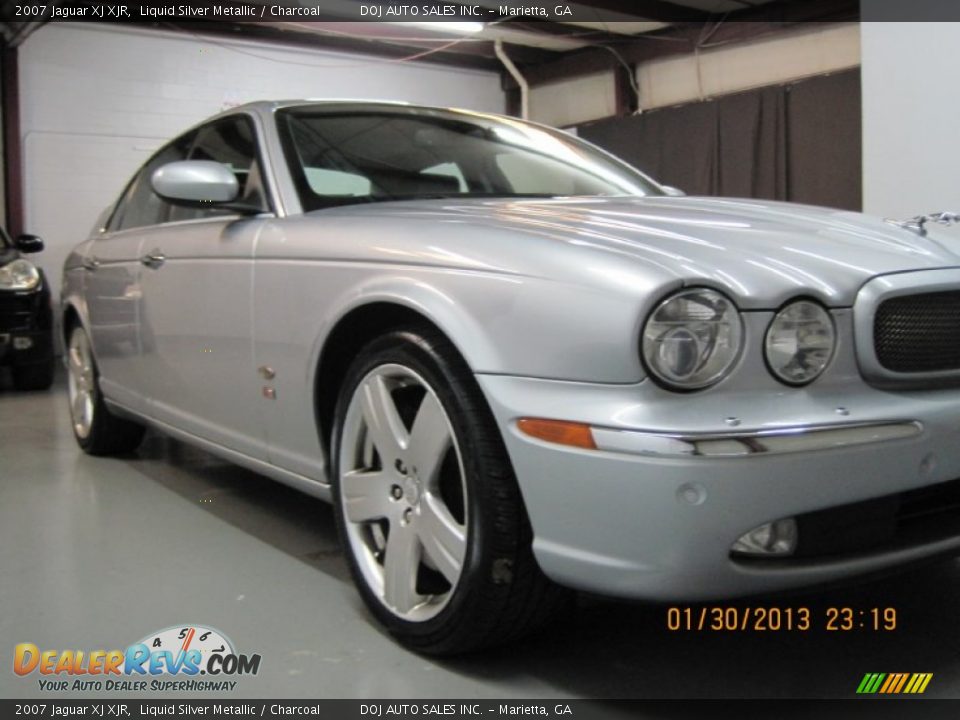 2007 Jaguar XJ XJR Liquid Silver Metallic / Charcoal Photo #11