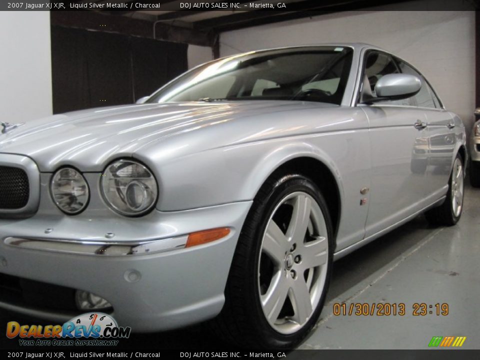 2007 Jaguar XJ XJR Liquid Silver Metallic / Charcoal Photo #12