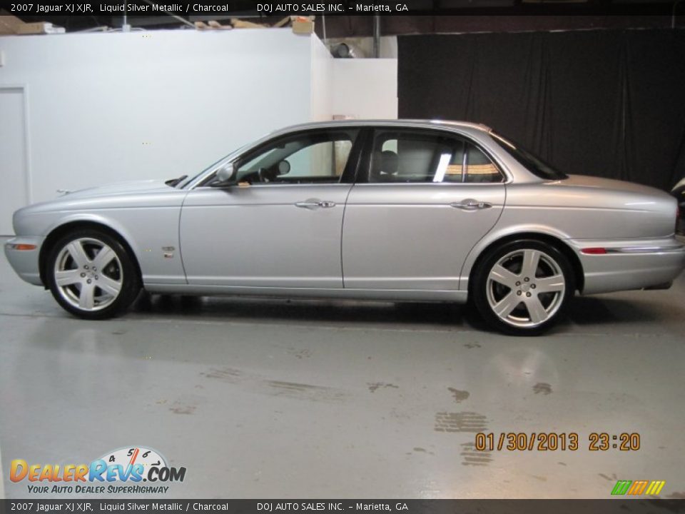 2007 Jaguar XJ XJR Liquid Silver Metallic / Charcoal Photo #22
