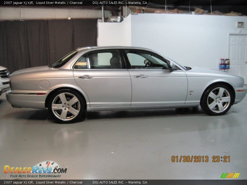 2007 Jaguar XJ XJR Liquid Silver Metallic / Charcoal Photo #23