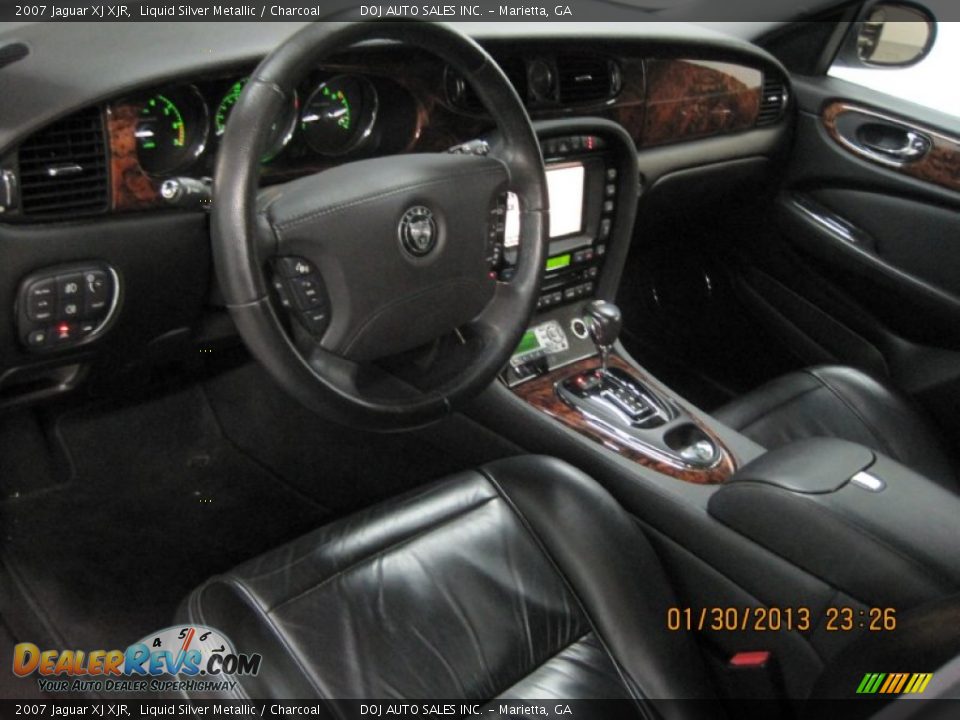 2007 Jaguar XJ XJR Liquid Silver Metallic / Charcoal Photo #36
