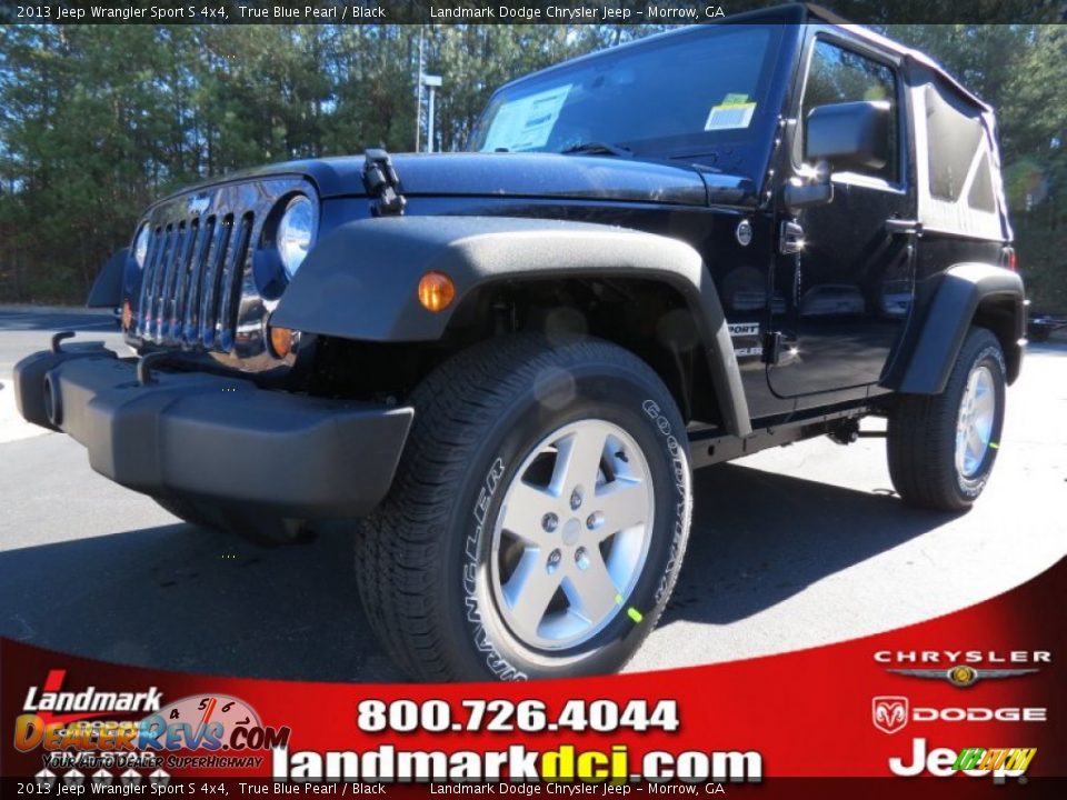 2013 Jeep Wrangler Sport S 4x4 True Blue Pearl / Black Photo #1