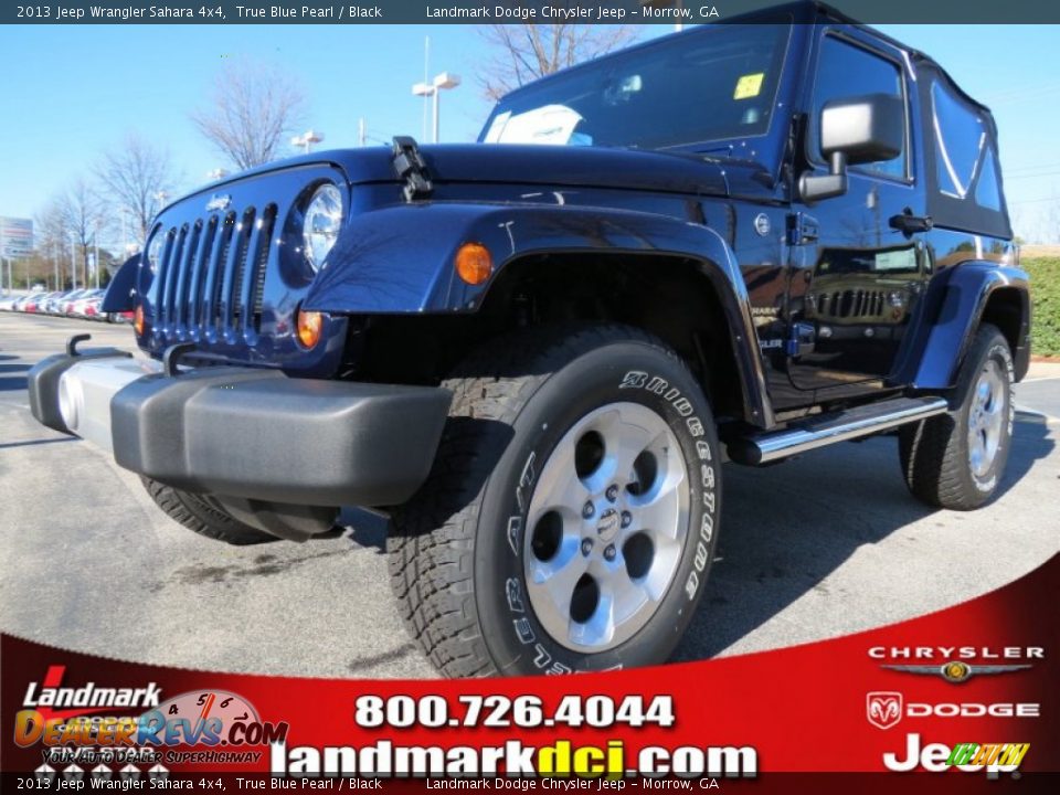 2013 Jeep Wrangler Sahara 4x4 True Blue Pearl / Black Photo #1