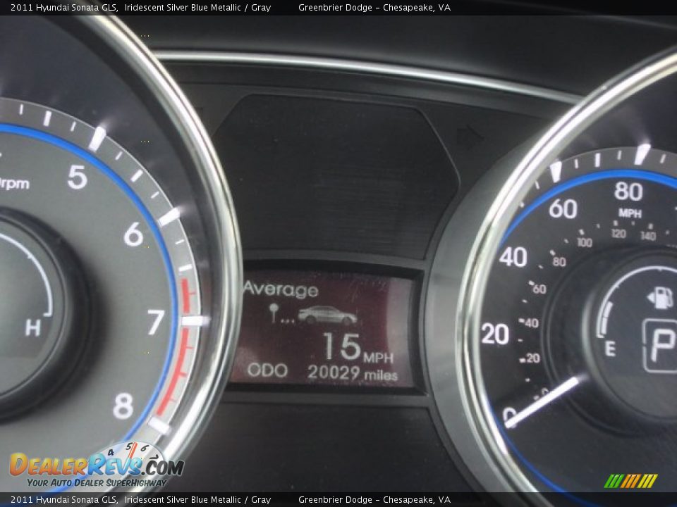 2011 Hyundai Sonata GLS Iridescent Silver Blue Metallic / Gray Photo #15